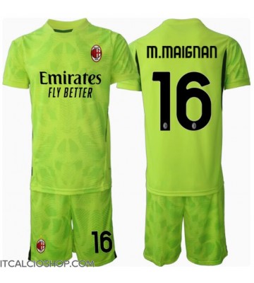 AC Milan Mike Maignan #16 Portiere Terza Maglia Bambino 2024-25 Manica Corta (+ Pantaloni corti)